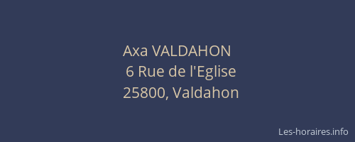 Axa VALDAHON