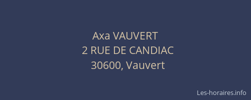 Axa VAUVERT