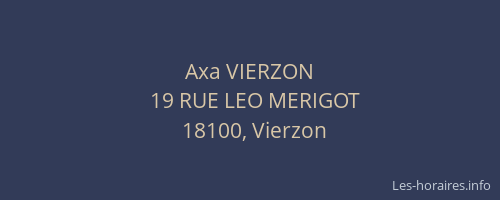 Axa VIERZON