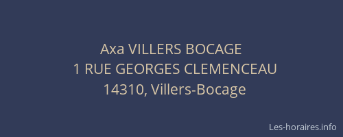 Axa VILLERS BOCAGE