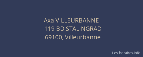 Axa VILLEURBANNE