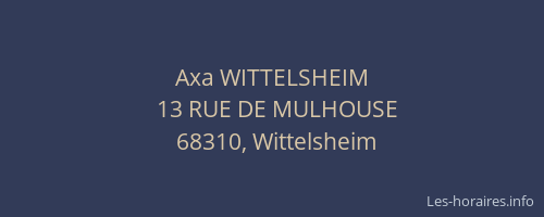Axa WITTELSHEIM