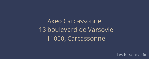 Axeo Carcassonne