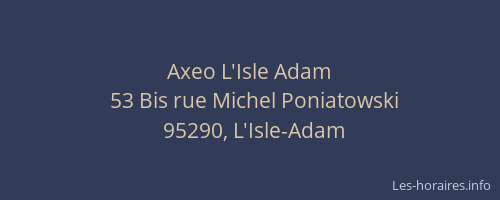 Axeo L'Isle Adam