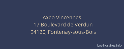 Axeo Vincennes