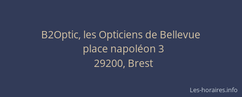 B2Optic, les Opticiens de Bellevue