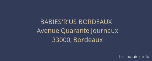 BABIES'R'US BORDEAUX