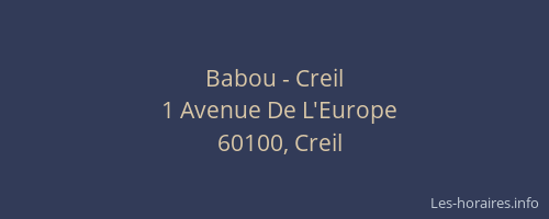Babou - Creil