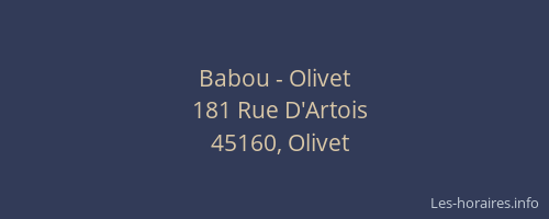 Babou - Olivet