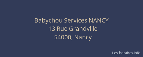 Babychou Services NANCY