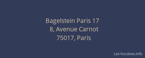 Bagelstein Paris 17