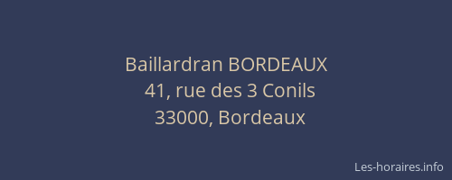 Baillardran BORDEAUX