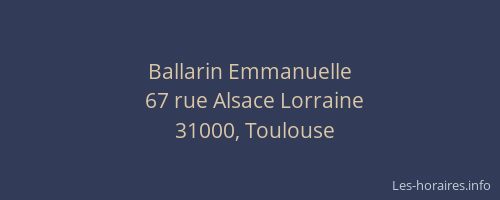 Ballarin Emmanuelle