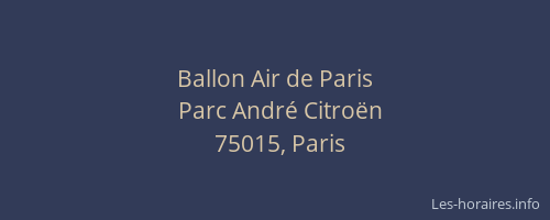 Ballon Air de Paris