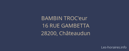 BAMBIN TROC'eur