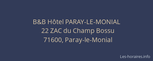 B&B Hôtel PARAY-LE-MONIAL