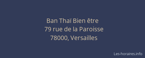 Ban Thaï Bien être