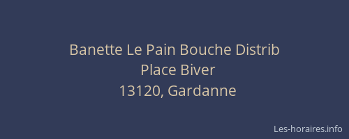 Banette Le Pain Bouche Distrib