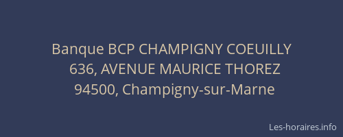 Banque BCP CHAMPIGNY COEUILLY
