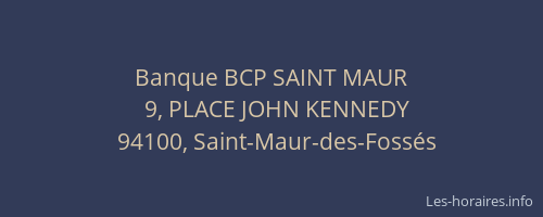 Banque BCP SAINT MAUR