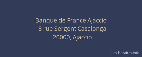 Banque de France Ajaccio