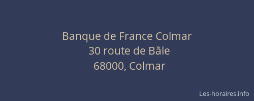 Banque de France Colmar