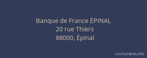 Banque de France ÉPINAL