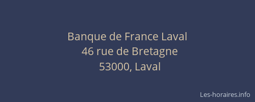Banque de France Laval