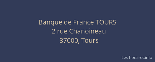 Banque de France TOURS