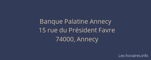 Banque Palatine Annecy
