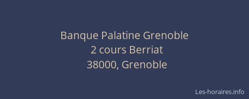 Banque Palatine Grenoble