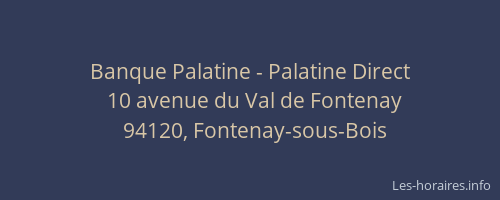 Banque Palatine - Palatine Direct