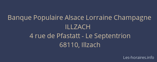 Banque Populaire Alsace Lorraine Champagne ILLZACH
