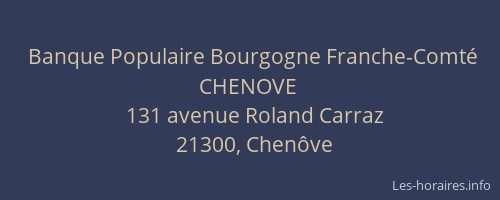 Banque Populaire Bourgogne Franche-Comté CHENOVE