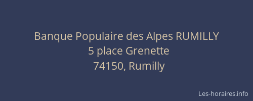 Banque Populaire des Alpes RUMILLY