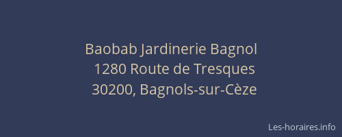 Baobab Jardinerie Bagnol