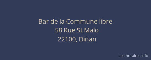 Bar de la Commune libre