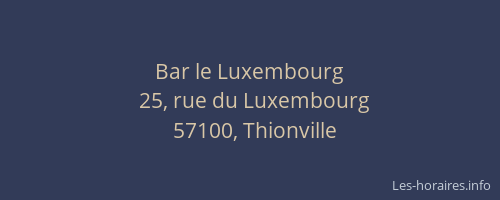 Bar le Luxembourg