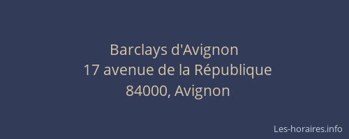 Barclays d'Avignon