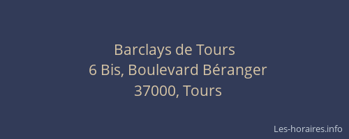 Barclays de Tours