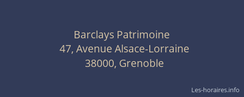 Barclays Patrimoine