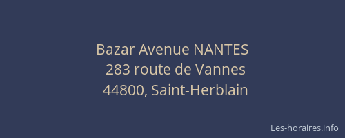 Bazar Avenue NANTES