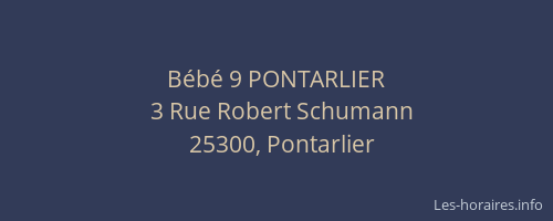 Bébé 9 PONTARLIER