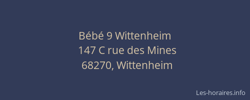 Bébé 9 Wittenheim