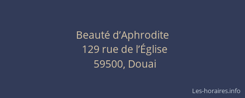 Beauté d’Aphrodite