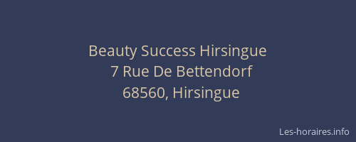 Beauty Success Hirsingue