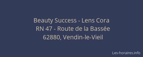 Beauty Success - Lens Cora