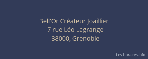 Bell'Or Créateur Joaillier