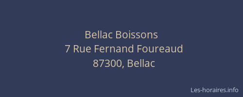 Bellac Boissons