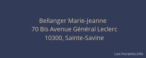 Bellanger Marie-Jeanne